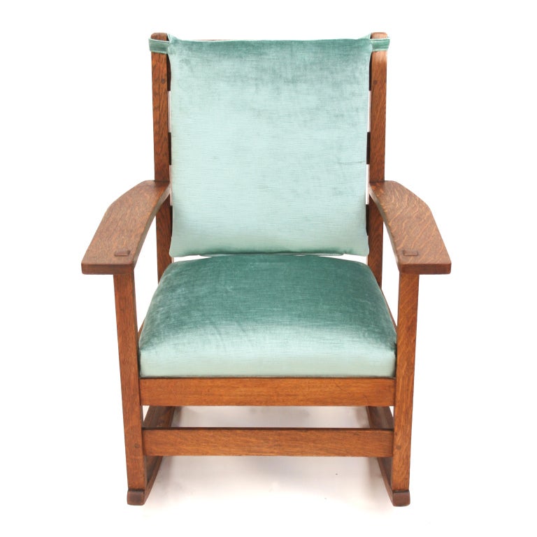 L and J.G. Stickley Handcrafted Mission Rocker 1907-1912
