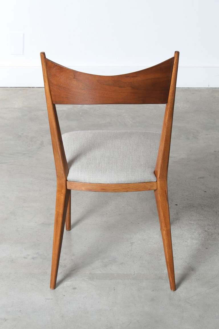Mid-20th Century Paul McCobb Bowtie Walnut Dining Chairs for Calvin Furniture, Set of 4