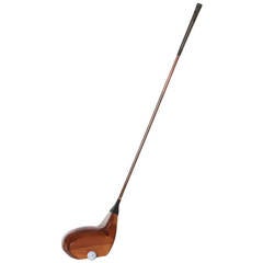 Vintage Giant Promotional Golf Club Display, Tall Wooden Driver