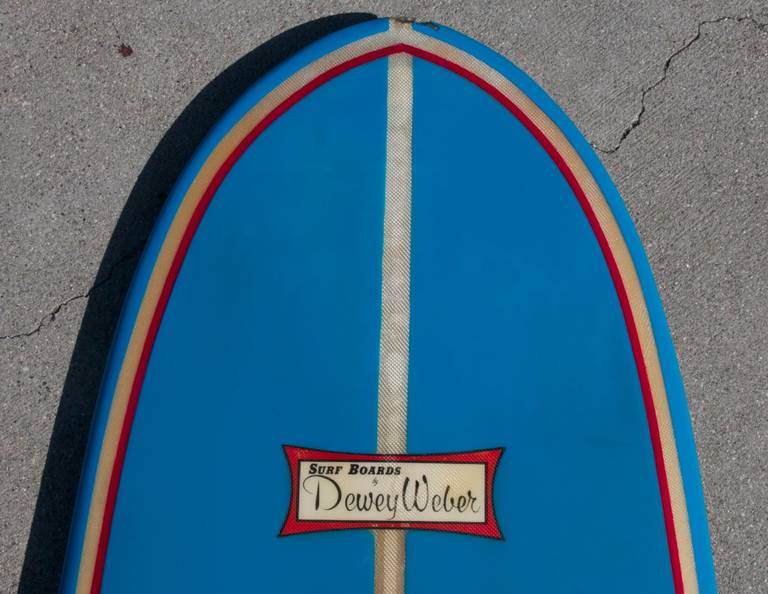 Dewey Weber Pre-Performer Surfboard, 1960s In Good Condition In Los Angeles, CA