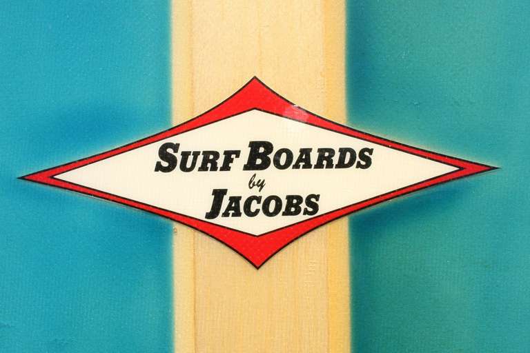 All Original Hap Jacobs Surfboard, 1959, Hermosa Beach California In Good Condition In Los Angeles, CA