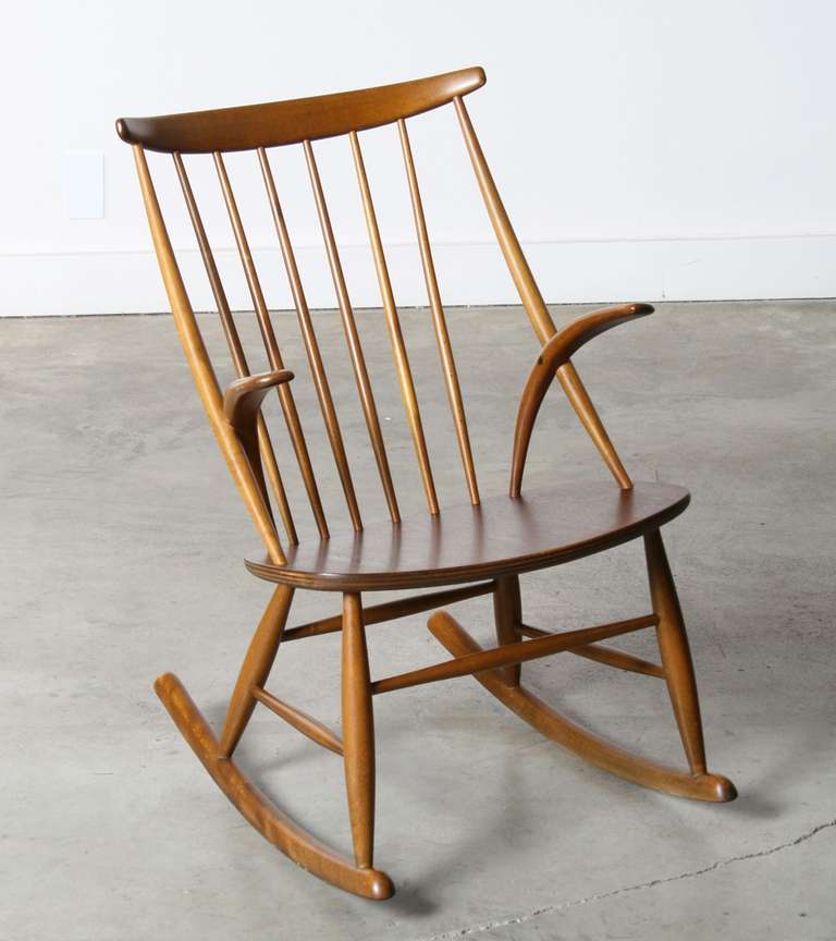 It's no wonder this rocking chair captures the imagination,  the designer Illum Wikkelso worked from an ethos that 