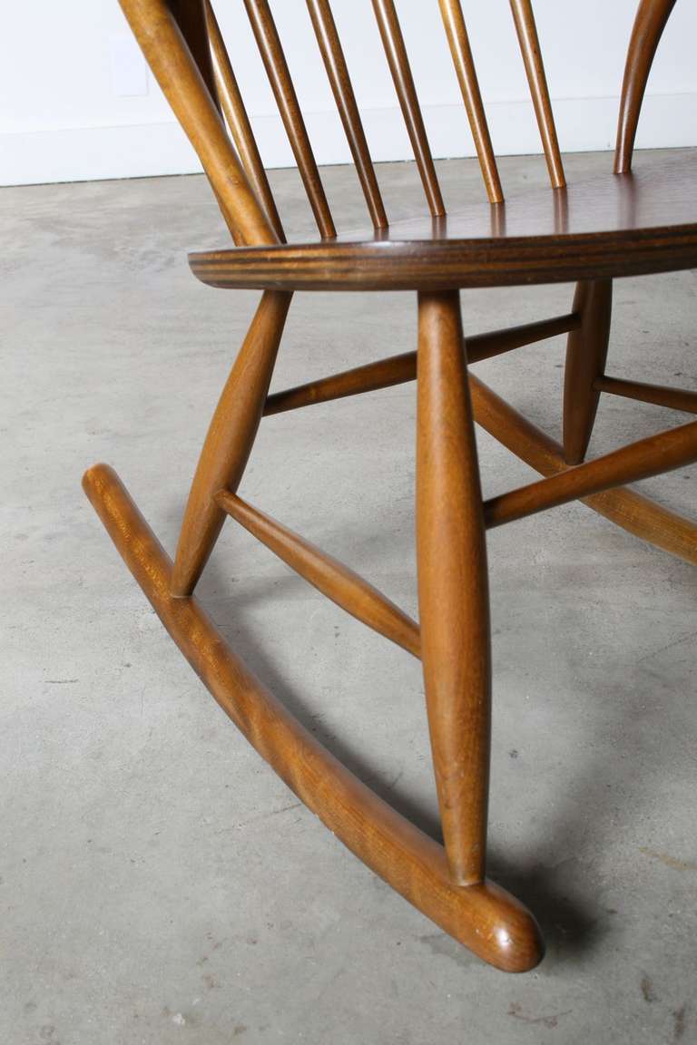 Danish Rocking Chair by Illum Wikkelso, 1958 2