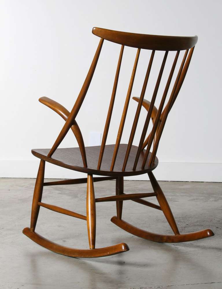 Danish Rocking Chair by Illum Wikkelso, 1958 3