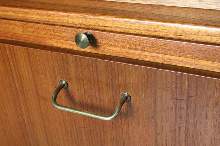Torben Strandgaard Danish Modern Teak and Cane Partners Desk 1