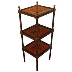 A Portuguese Early 19th Century Chinoiserie Decorated Etagere