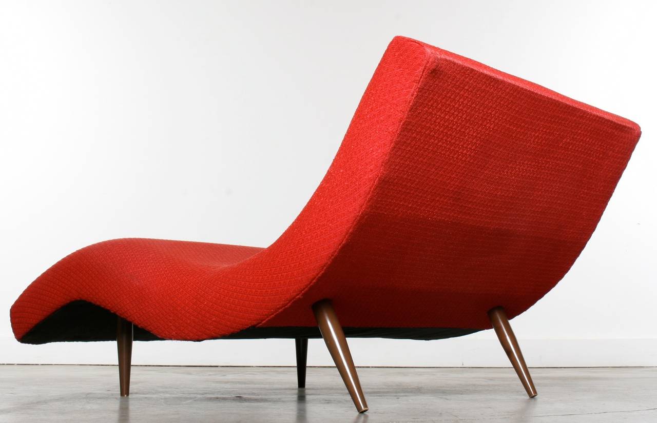 American Adrian Pearsall Wave Chair or Chaise Longue, 1960s