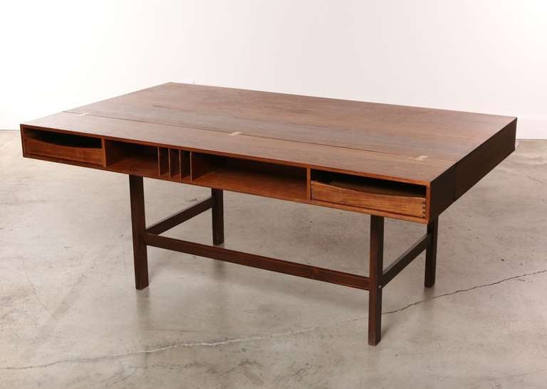 Jens Quistgaard Lovig Teak Partners Desk In Good Condition In Los Angeles, CA