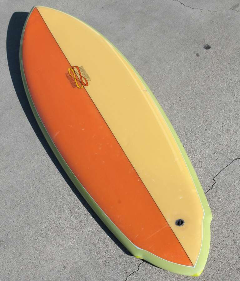 Mid-Century Modern Infinity Thruster Surfboard, California 1970's