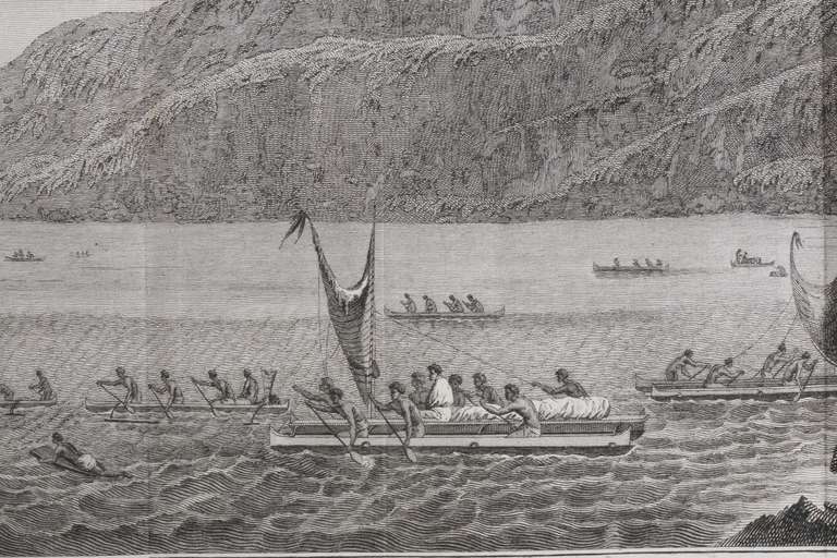 John Webber Engraving of Kealekekua Bay, Hawaii From Captain Cook's Third Voyage Atlas, London 1784 3