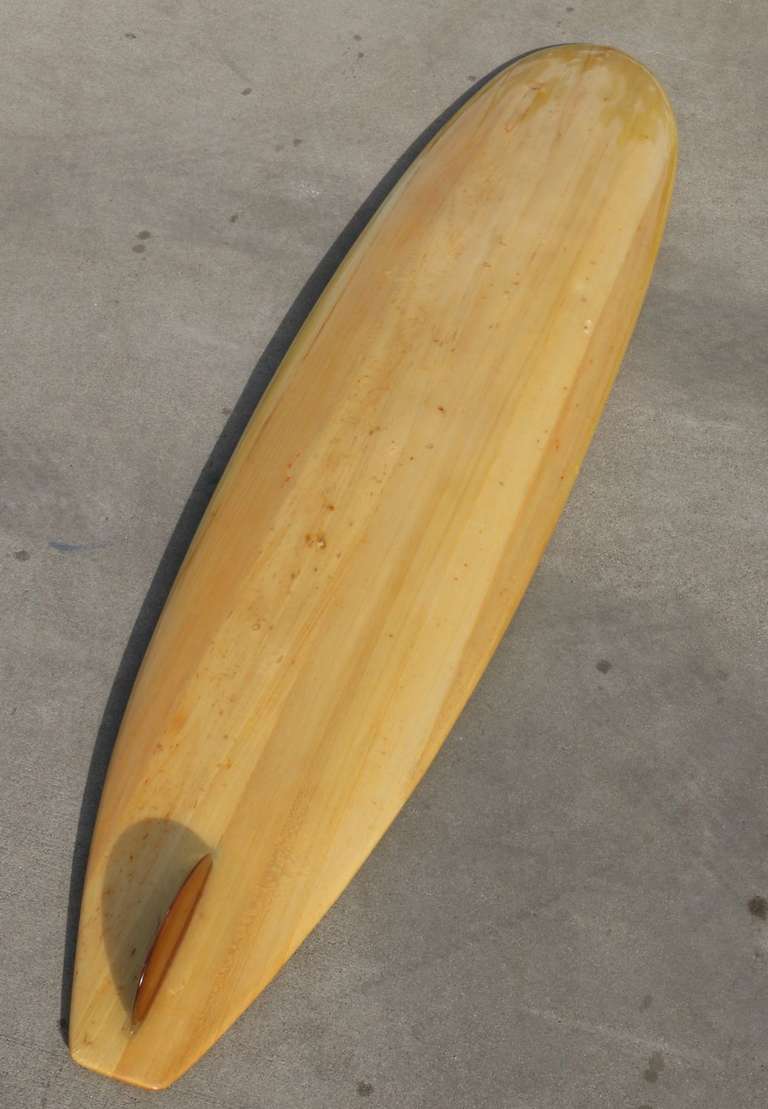 1940s Balsa Wood Surfboard by George Strempel, Hawaii, 1952 In Good Condition In Los Angeles, CA