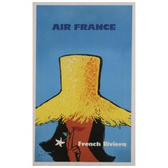 Air France French Riviera Travel Poster