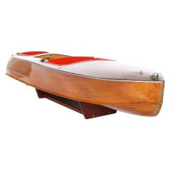 Vintage 1940s Wooden "Loreli" Model Speedboat