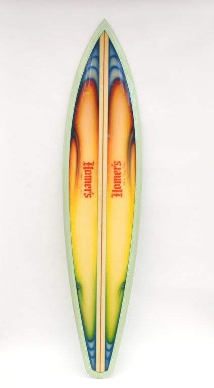 1970s Terry Martin "Homer's" Airbrushed Surfboard