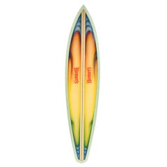Vintage 1970s Terry Martin "Homer's" Airbrushed Surfboard