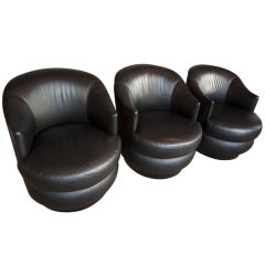 Leather Club Chairs Chairs By Karl Springer 
