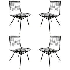 Set of Four Dining Chairs By John Keal for Pacific Iron Products
