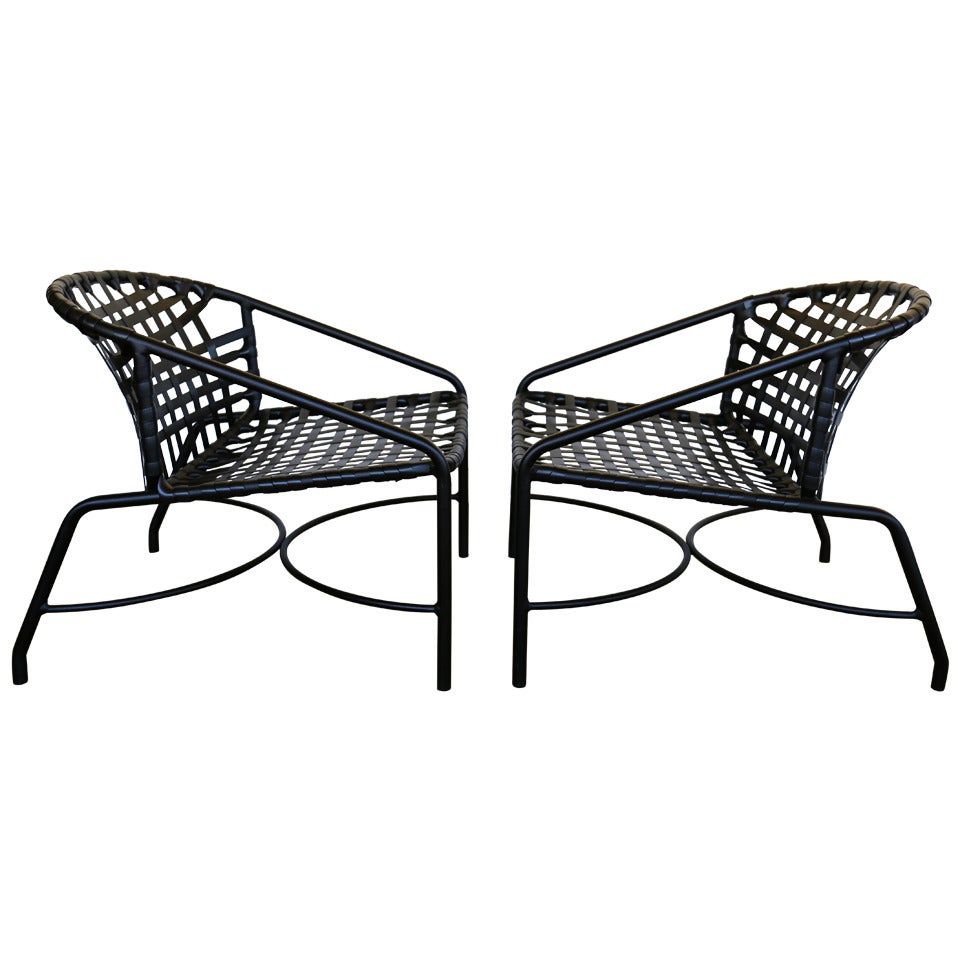 Pair of Outdoor Vintage Kantan Lounge Chairs by Tadao Inouye for Brown Jordan