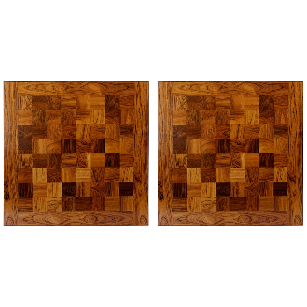 Pair of Rosewood "Chess" Side Tables by Poul Cadovius