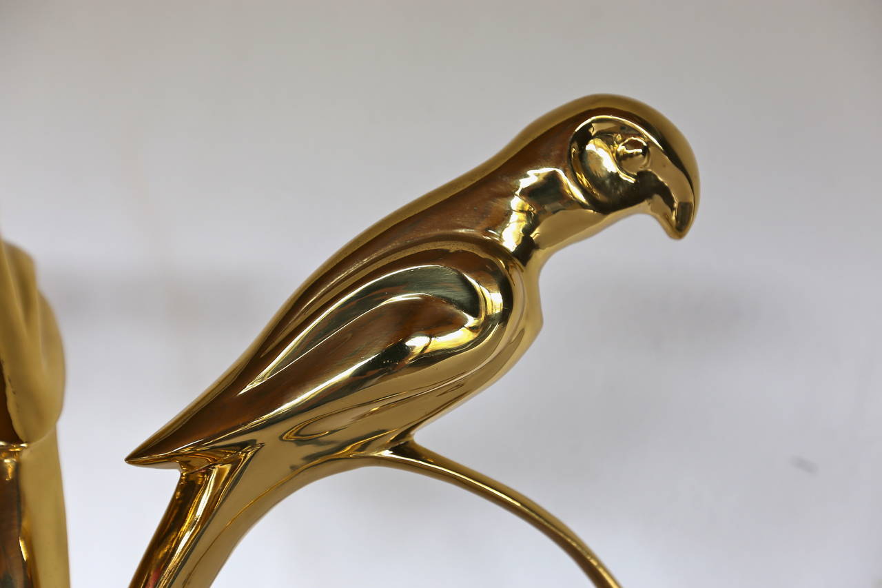 Pair of Brass Parrot Side Tables 1