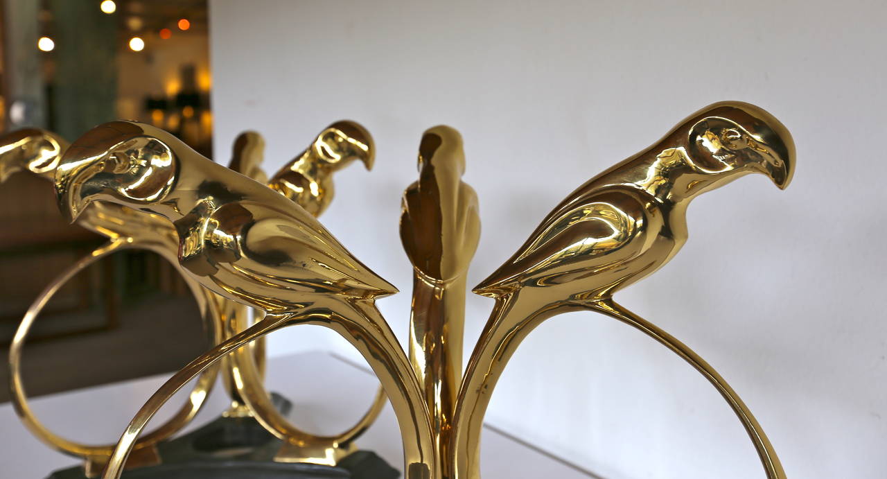 Pair of Brass Parrot Side Tables 2