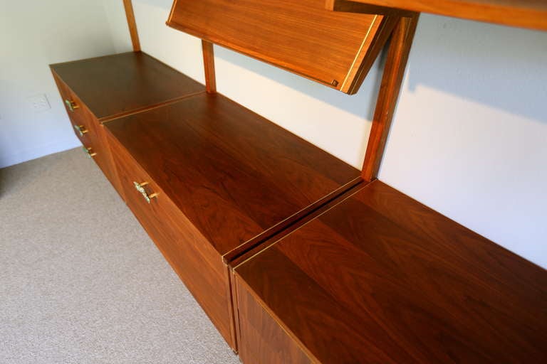 Mid-Century Modern Floating Wall Unit by Gerald McCabe for Brown Saltman