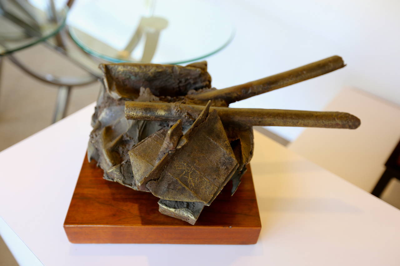 Abstract Bronze Sculpture by Russell Baldwin.  This piece is signed to the base.