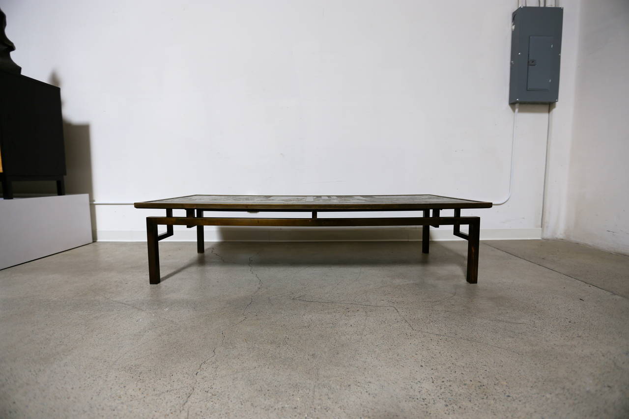 Large Coffee Table by Philip and Kelvin LaVerne In Good Condition In Costa Mesa, CA