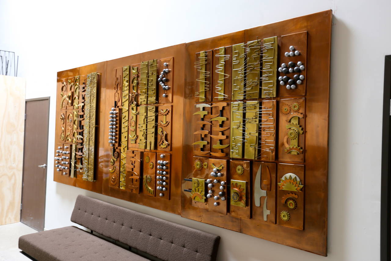 Large Wall Sculpture by Artist Wilcke Smith 1963 3
