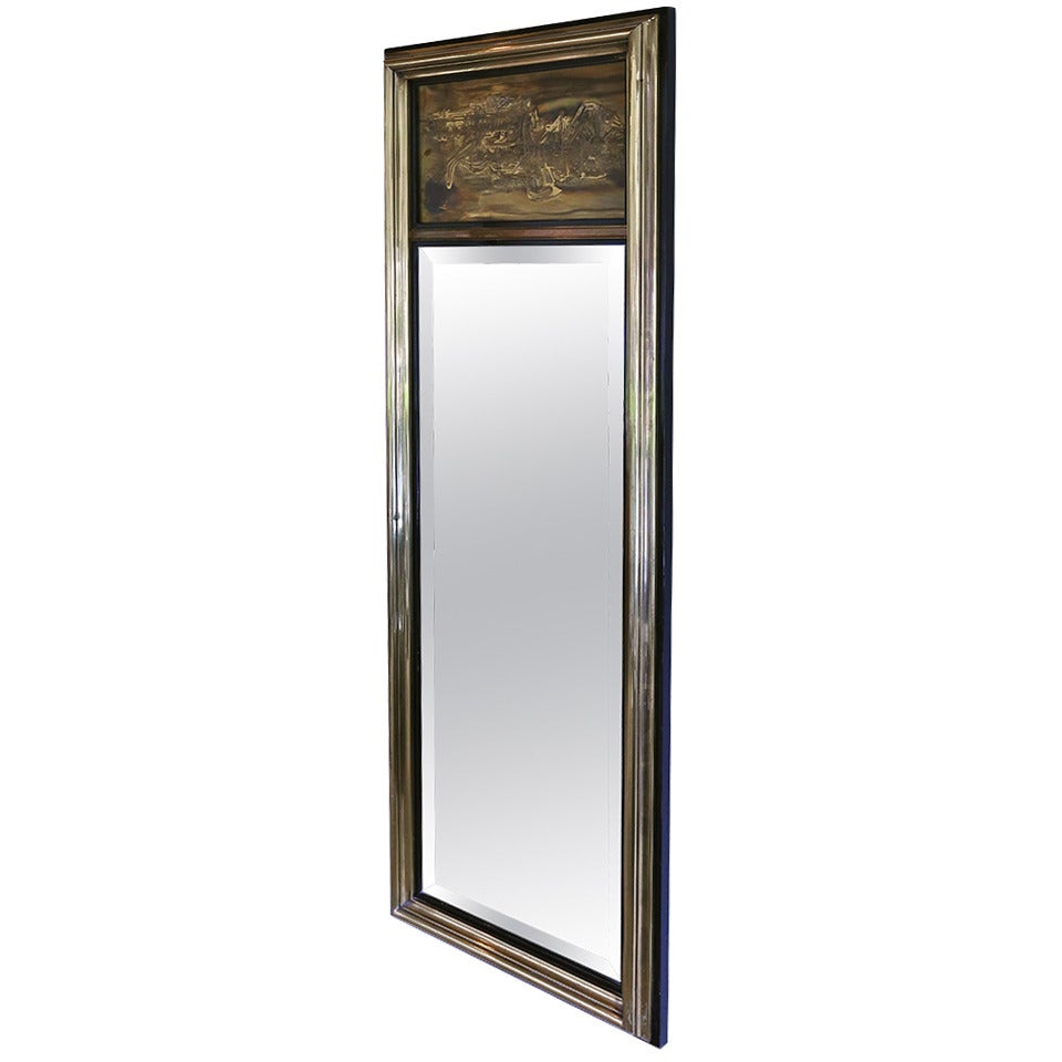 Brass Mirror by Bernhard Rohne for Mastercraft
