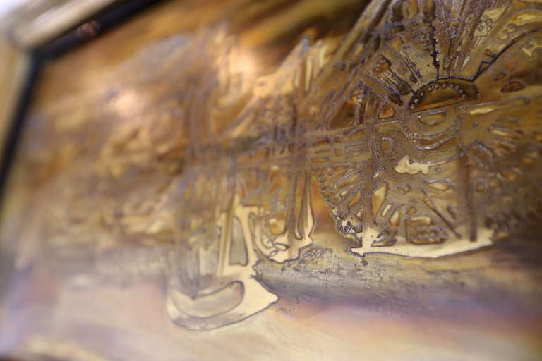 Late 20th Century Brass Mirror by Bernhard Rohne for Mastercraft