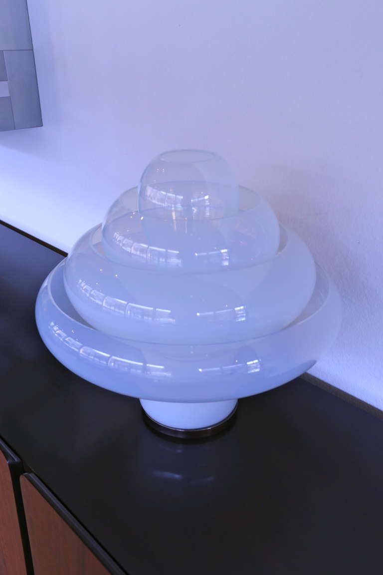 Mid-20th Century Carlo Nason for Mazzega Opaline Table Lamp 