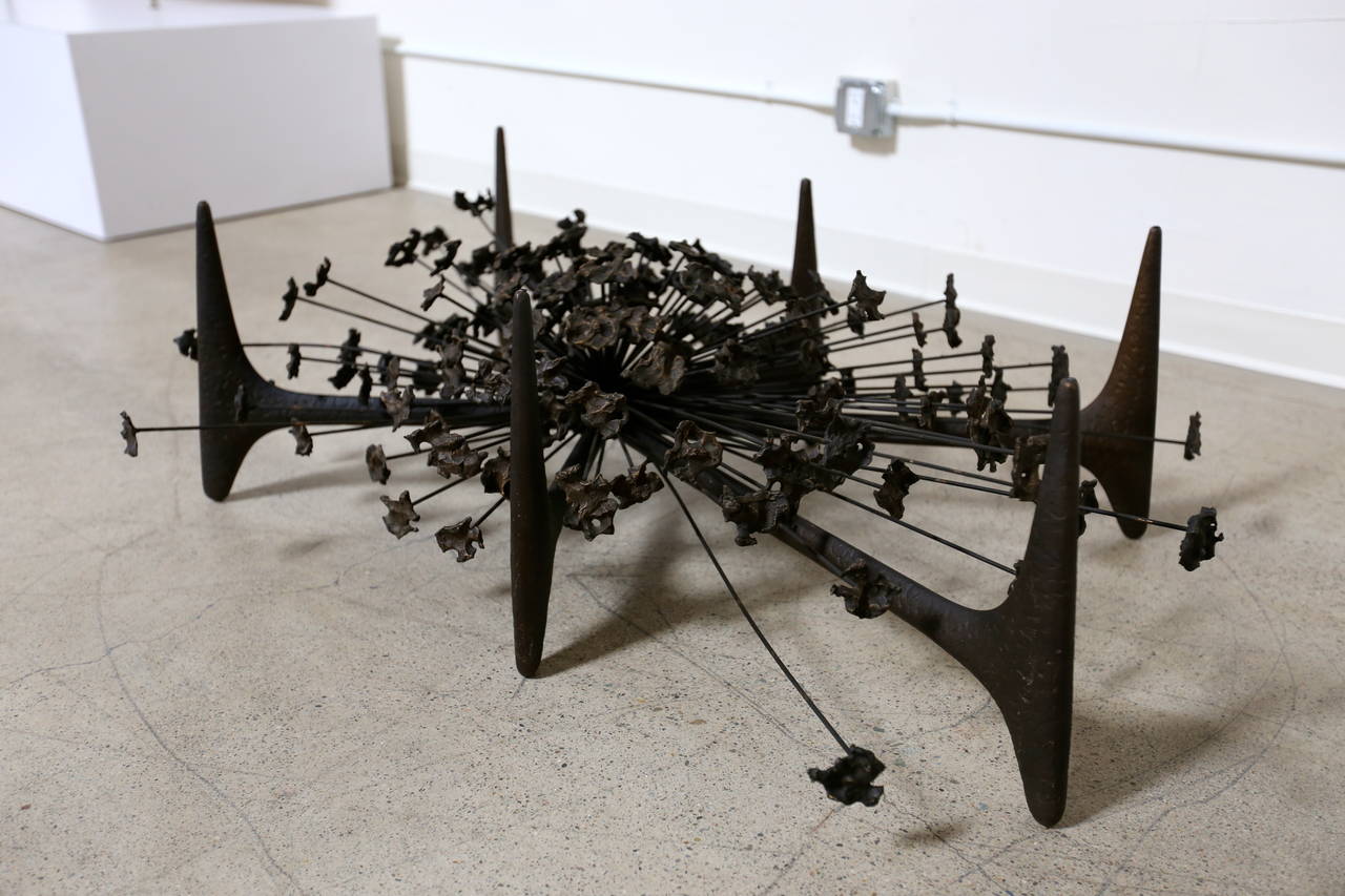 American Sculptural Brutal Coffee Table by Daniel Gluck