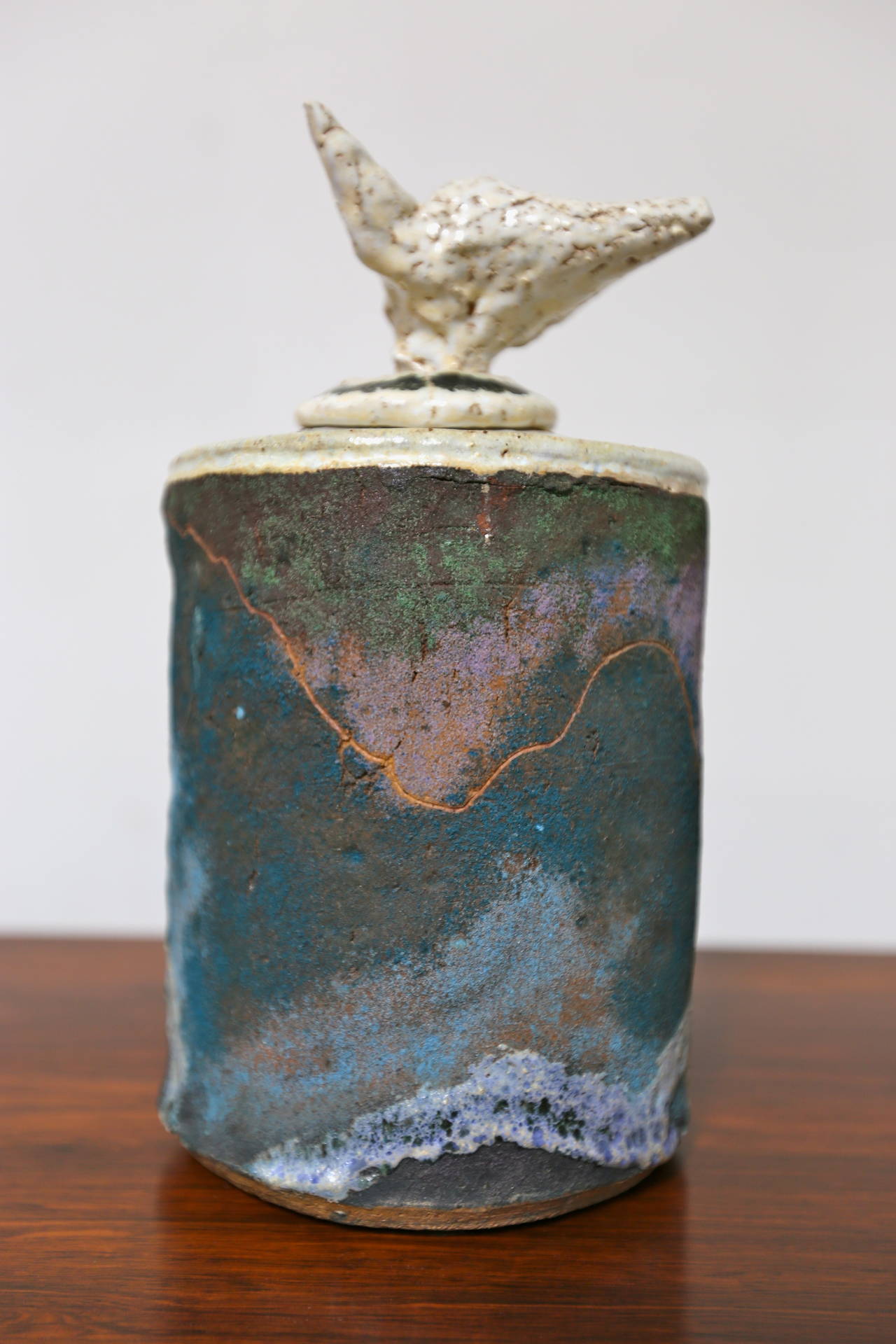 American Ceramic Lidded Jar by Jerry Rothman