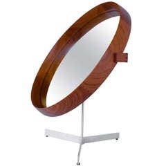 Teak Mirror by Uno and Östen Kristiansson for Luxus Vittsjö Circa 1960