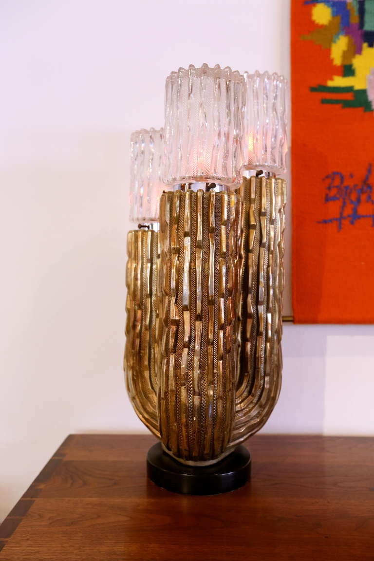 Pair of Sculptural Organic Cactus Lamps 1971 In Excellent Condition In San Juan Capistrano, CA