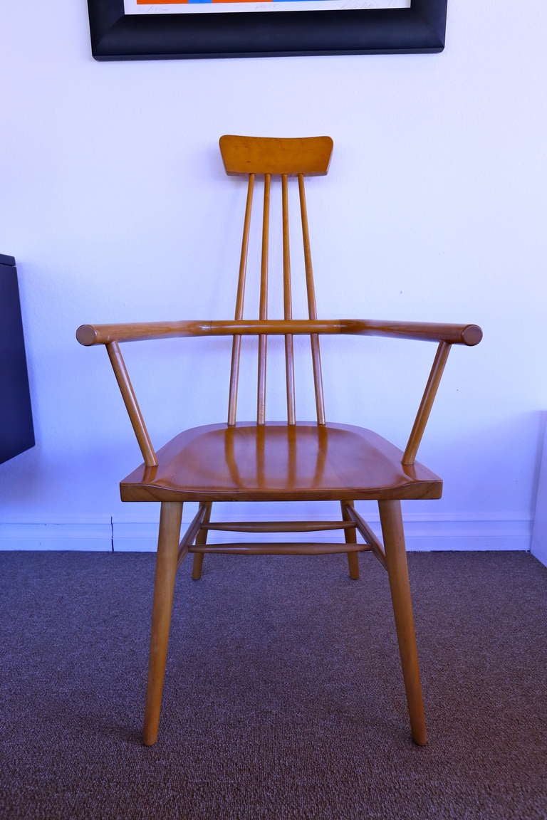High Back Windsor Chair Designed by Paul McCobb In Excellent Condition In Costa Mesa, CA