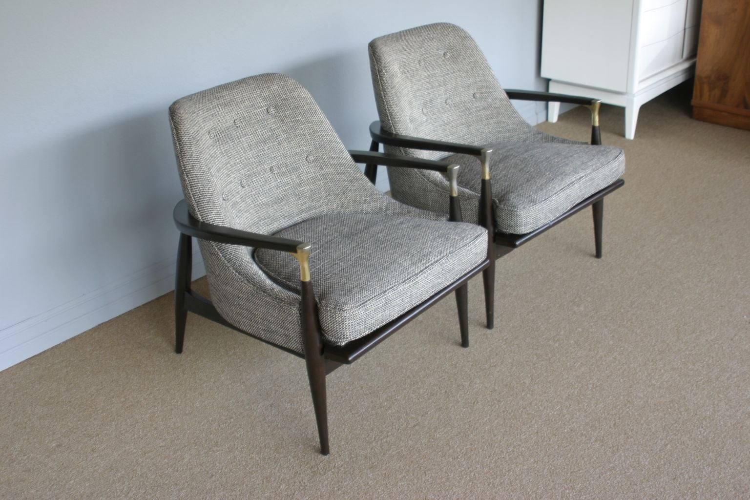 Pair of lounge chairs att: Ib Kofod Larsen