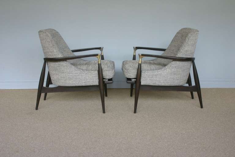 American Pair of lounge chairs att: Ib Kofod Larsen