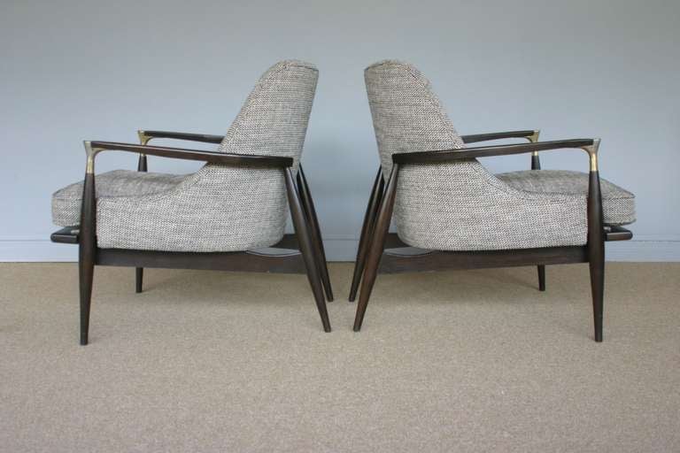 Pair of lounge chairs att: Ib Kofod Larsen 2