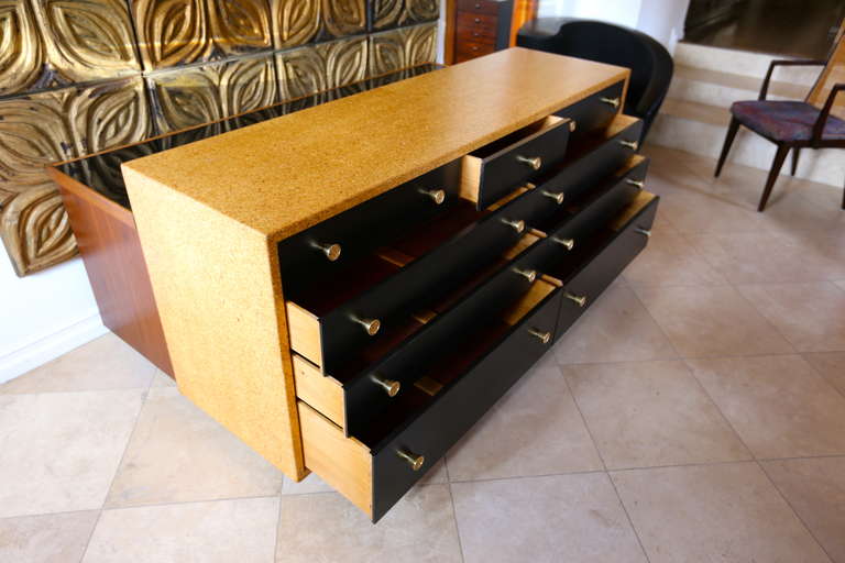 Rare Cork Clad Dresser by Paul Frankl for Johnson Furniture Co. 2