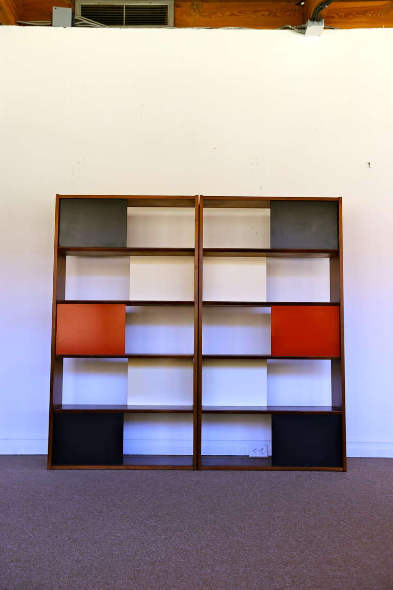 Room divider or bookcase by Evans Clark for Glenn of California. Two available. Each side measures 32