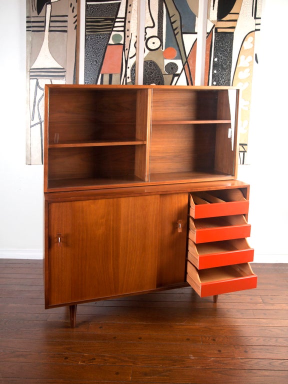 Credenza / hutch designed by Stanley Young for Glenn of California.  Top is removable.