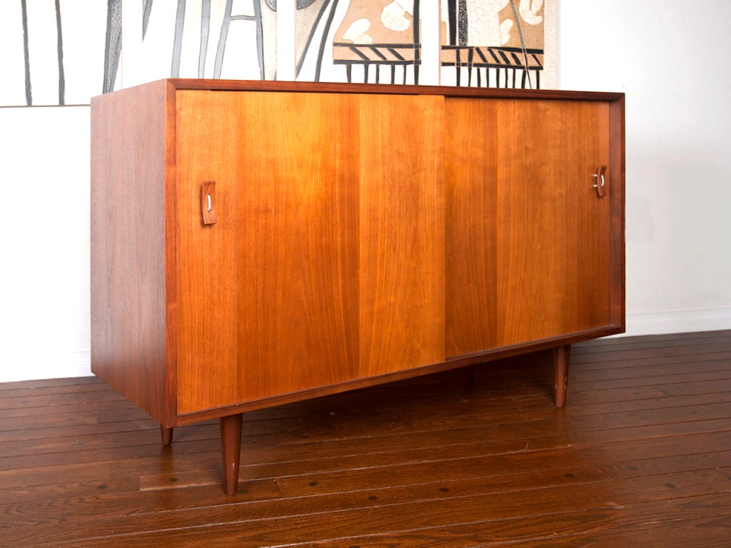 Walnut Credenza / hutch by Stanley Young for Glenn of California