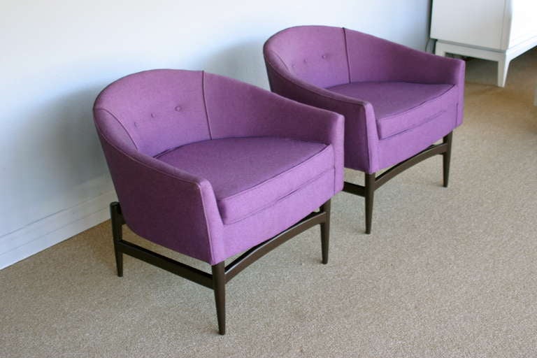 American Pair of lounge chairs by Lawrence Peabody