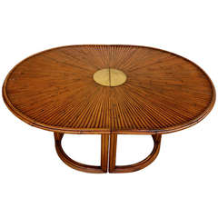 Gabriella Crespi "Rising Sun" Bamboo Dining Table