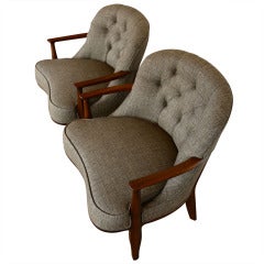 Pair of " Janus " Lounge Chairs by Edward Wormley