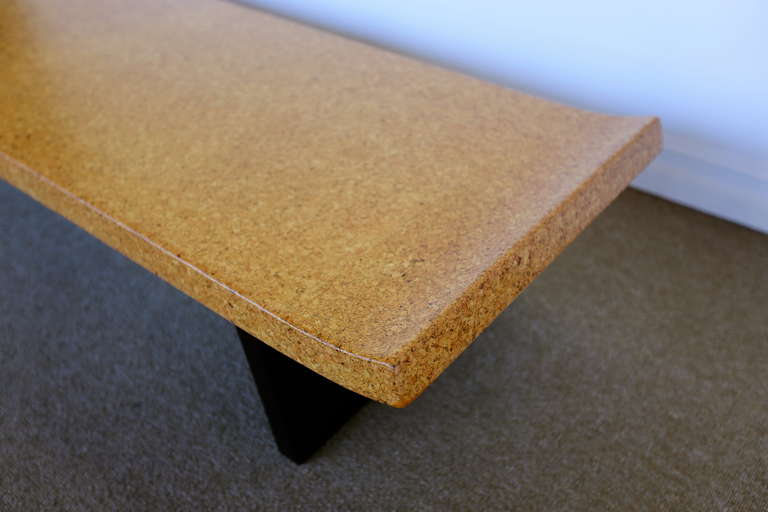 American Cork Coffee Table / Bench by Paul Frankl