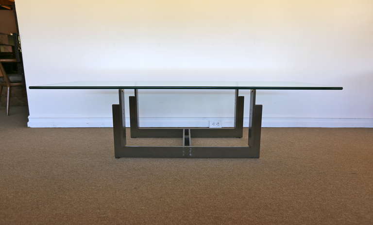 Steel & Glass Coffee Table by Carlo Scarpa.