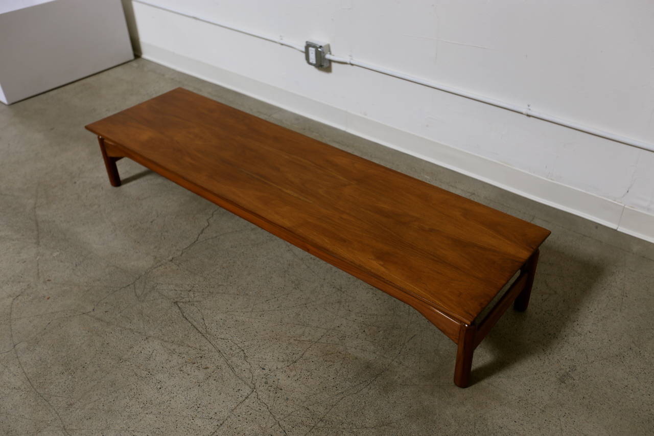 American Walnut Coffee Table or Bench by Greta Grossman